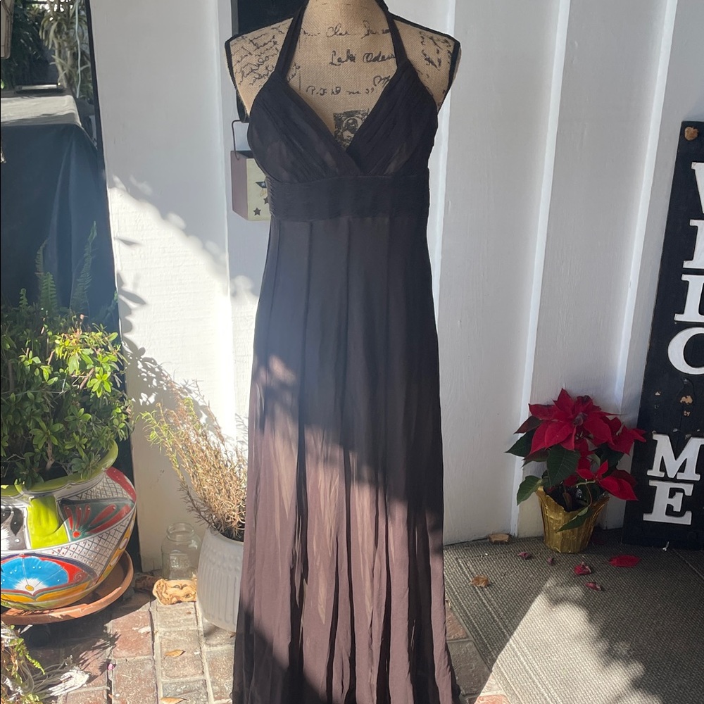 BCBGMaxAzria Silk Brown Dress